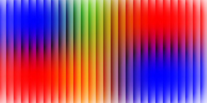 Vibrant abstract background featuring vertical rainbow gradient stripes with dynamic light and shadow effects.