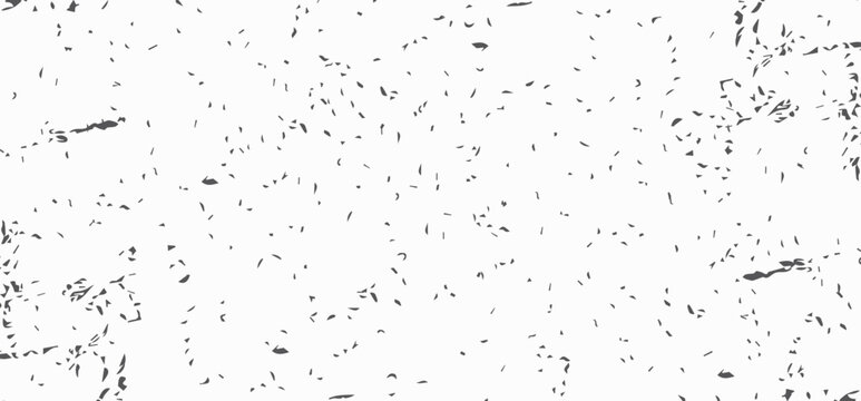 Black grain texture overlay with distressed noise effect. Grainy vintage background, dirty splotch for posters, graphic designs, artistic projects. Isolated vector illustration.