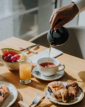 breakfast with coffee