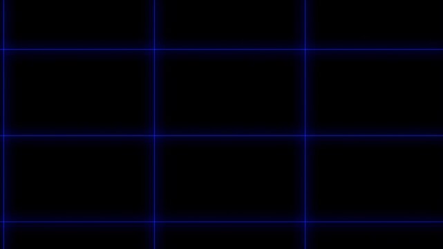 Minimal Abstract Background Animation Grid Blue Neon Glow On Dark Black Background Simple Loop