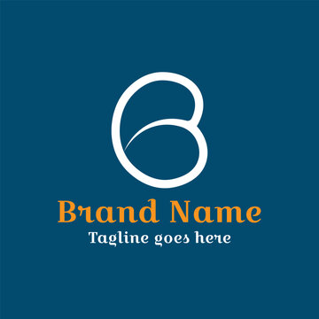 B letter Logo. CMYK color mode. Editable color. free font used, Easy to download.	