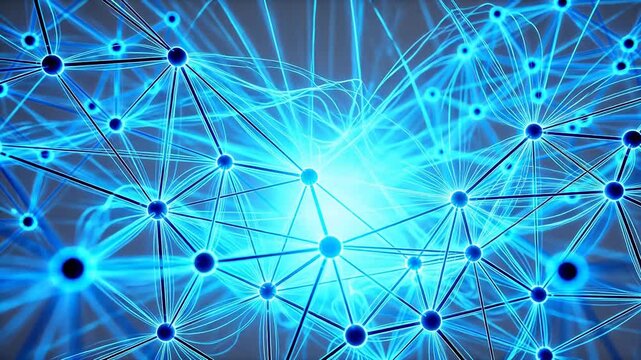 Blue network nodes and connections