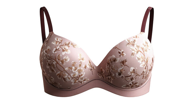 Women's lace embroidered bra a with lingerie, embroidered, undergarment isolated on a transparent background