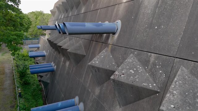 Mausebunker in Berlin. Brutalist Architecture. Former research facility of experimental medicine of the Charite, Germany