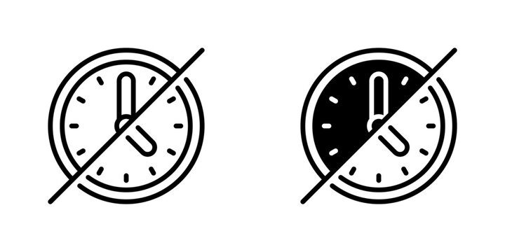Time Blocking Vector Line Icon for Productivity and Time Management