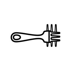 Obraz premium Black charging cable icon isolated on white background vector illustration