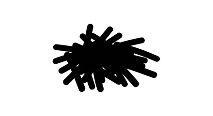 Obraz premium Messy pile of rods or sprinkles silhouette vector illustration