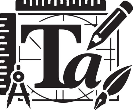 Clean typography icon vector with text style symbol for font design branding editor and UI use.