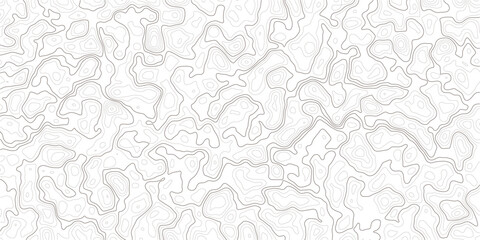 Gray topographic map lines on white background  abstract geographic illustration © MD.HUZZATULLAHISLAM