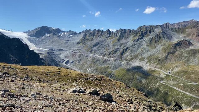 Summer scenery in ski resort Otztal Alps, 
Soelden, Tyrol, Austria