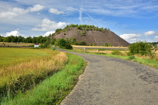 Heap at a former uranium mine Pribram shaft 4