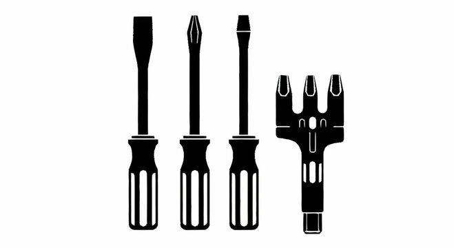 Set of screwdriver tools.
