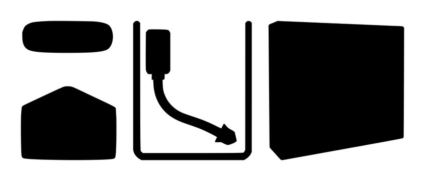 Insulation icon set with a solid black symbol on white background featuring engineering, safety, technical with schematic and diagram