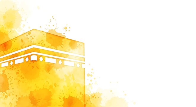 Vibrant orange illustration of a building corner with white details and watercolor splatters isolated on white background