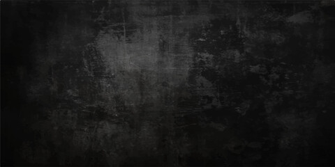 Fototapeta premium Aged dark grunge wall texture with a rough vintage concrete surface and dirty black stone pattern creating a blank textured backdrop design
