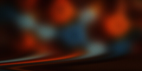 Abstract dark grainy background with blurred orange and blue shapes creating cinematic moody atmosphere for digital design. © PureVector Lab