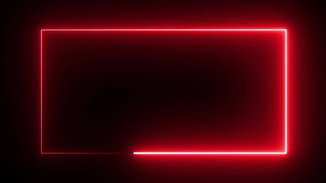 intense red neon border digital frame high impact display overlay