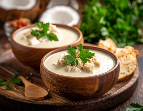 Kokos-Suppe mit H&auml;hnchen