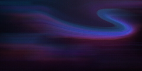 Abstract dark purple background with blue wavy light trails motion blur effect creating artistic cinematic atmosphere texture. © SmartVector Studio