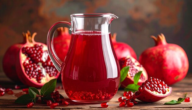 Granatapfelsaft in einem Krug