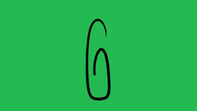 Hand-Drawn Metal Paper Clip | 2D Animated Office Stationery on green screen | Playful Doodle Attachment Icon hand drawn animation