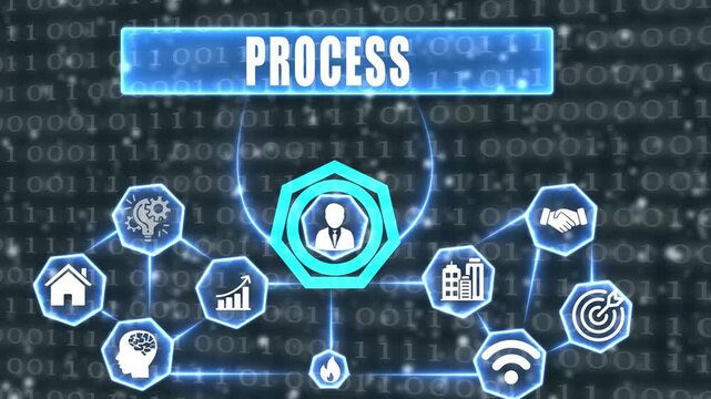 Business Process Management Network With Icons image