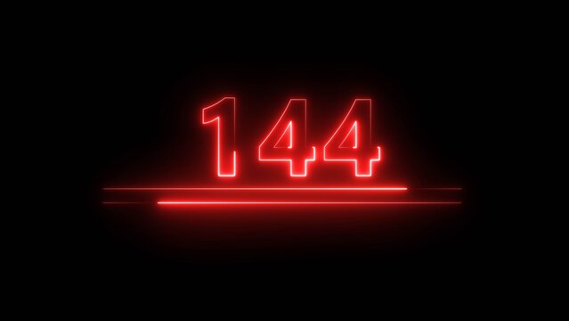 Neon counter number text illustration. Business growth neon number.
