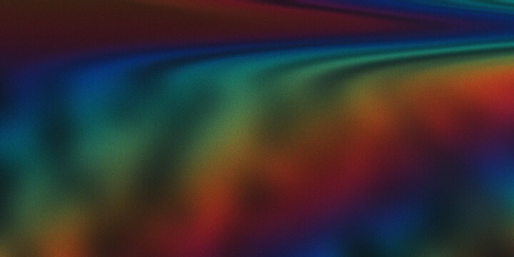 Abstract multi colored light streaks and gradient background with heavy film grain for creative visual media compositions.