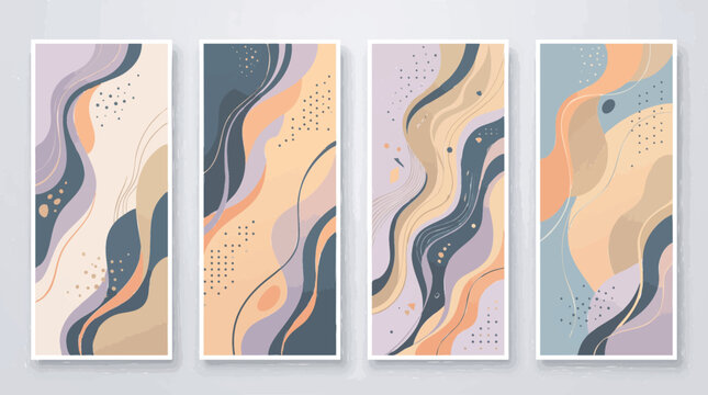 set of abstract background with geometric shapes