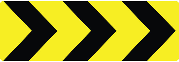 Long Chevron Right Arrow Road Sign Vector © Asenath