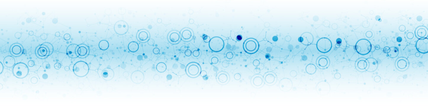 Geometric abstract background with connected line and dots. Futuristic digital background for science and technology. Vector