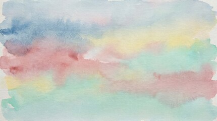 Obraz premium Artistic Expression Background: Watercolor paint strokes blending lightly on textured canvas 