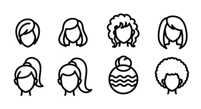 Various hairstyles for different people.