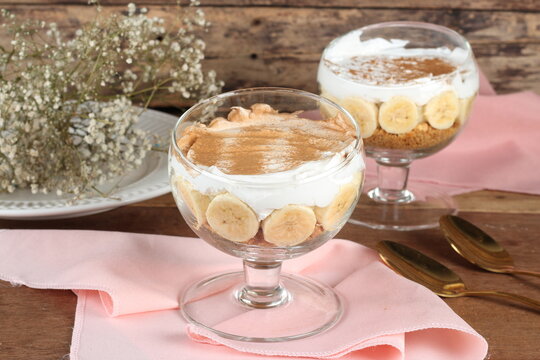 sobremesa banoffee com creme e banana