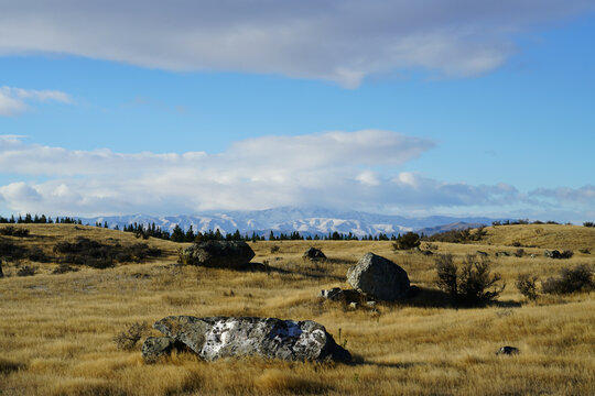 Beautiful View of Snow Covered Mt Cook South Island New Zealand
