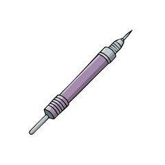 Fototapeta premium Detailed illustration of a sterile surgical scalpel with a precision blade and a textured handle