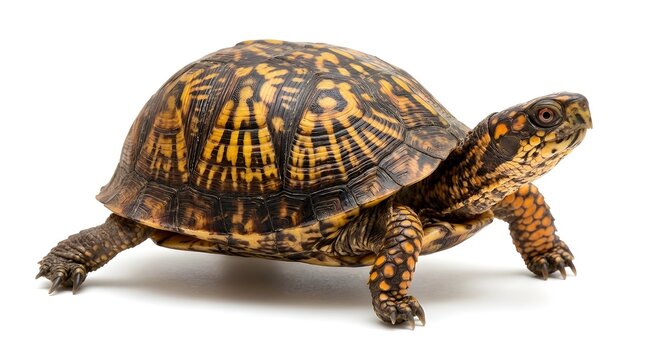 common box turtle, isolated on white