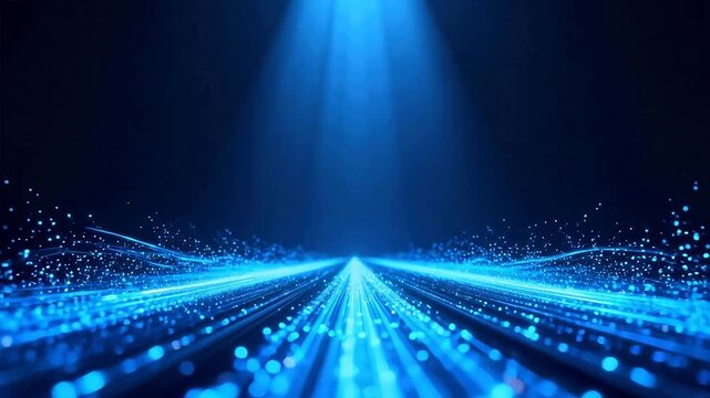 Blue light beams and particles
