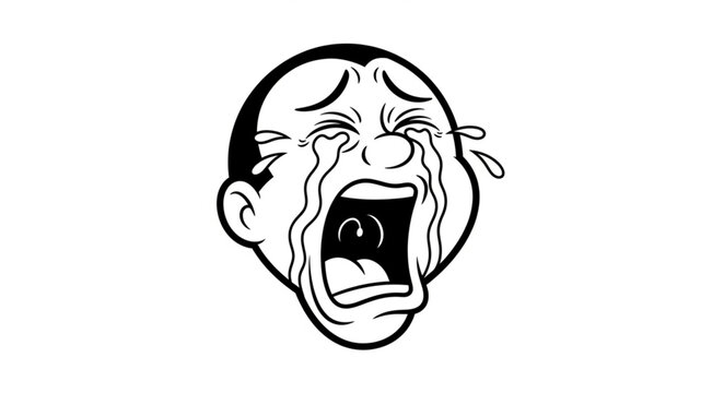 Man Crying Out Loud in Distress.