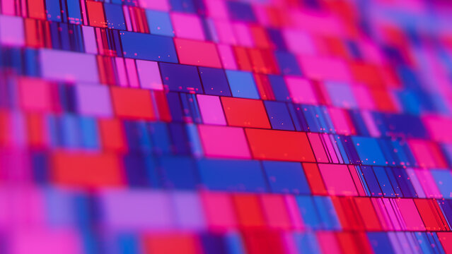 Abstract Data sorting Ai algorithm visualization. Big Data processed by Neural Network. Artificial Intelligence data flow analysis. Quantum technology processor.