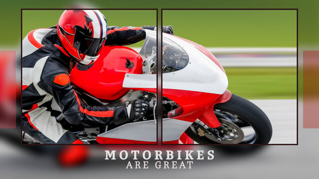 Side Shapes And Square Images Overlay