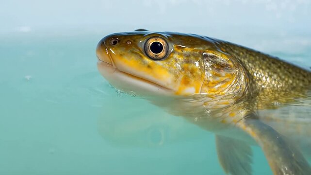 Closeup of a fish in water