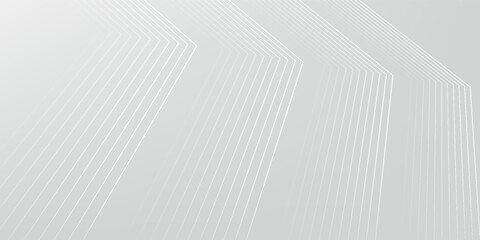 Abstract white and grey arrows futuristic technology background concept high-speed movement. Dynamic motion hi tech digital arrows and stripes. © erika