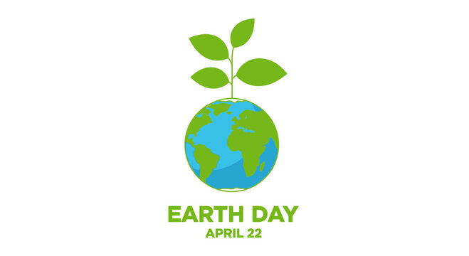 Earth Day, eco friendly, green globe, sustainable vector icon, Earth Day April 22