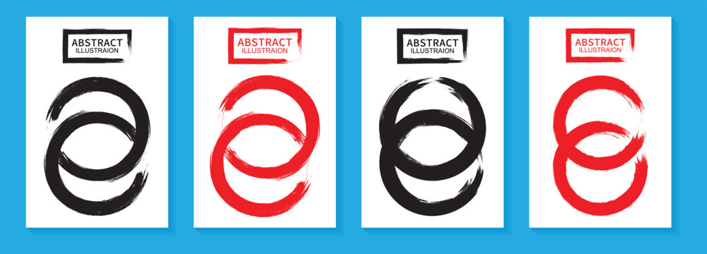 Abstract infinity loop logo design with interlocking circles, modern geometric continuous line symbol for business branding, minimal vector icon. Vector illustration.