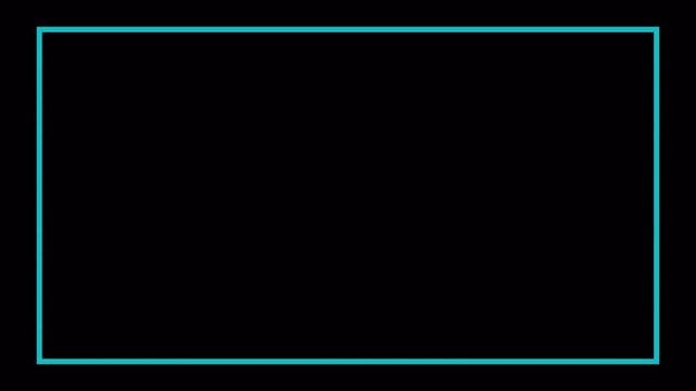 Flat outline rectangle shape symbol animation with alpha channel, line drawing style motion graphic animation with transparent background,4k video animation