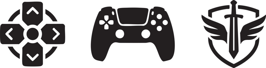 Digital Gaming Controller Hardware Vector Symbols © Secret vec
