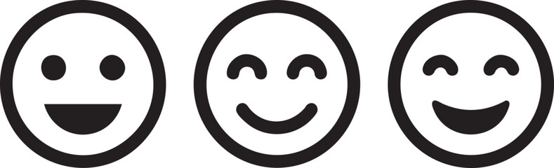 Fototapeta premium Happy Mood Feeling Emotion Icon Set