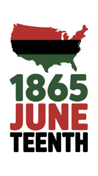 Historical Map Design Showing June Teenth 1865 Celebration Date