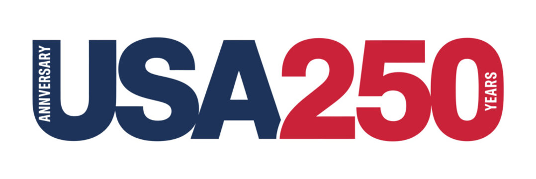USA Anniversary Logo Celebrating Two Hundred Fifty Years Independence